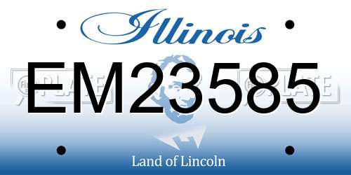 EM23585 Illinois License Plate