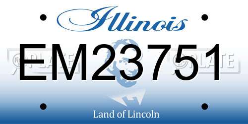 EM23751 Illinois License Plate