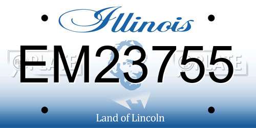 EM23755 Illinois License Plate