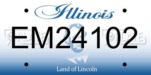 EM24102 Illinois License Plate