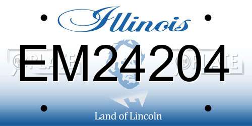 EM24204 Illinois License Plate