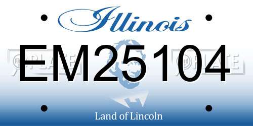 EM25104 Illinois License Plate