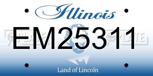 EM25311 Illinois License Plate