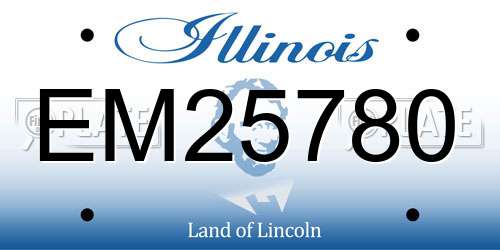 EM25780 Illinois License Plate