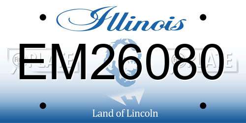 EM26080 Illinois License Plate
