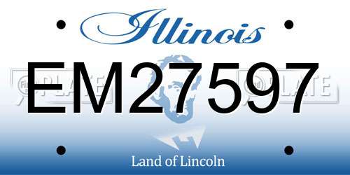 EM27597 Illinois License Plate