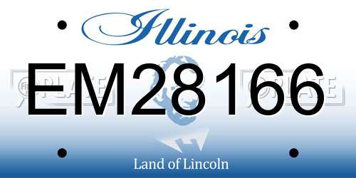 EM28166 Illinois License Plate