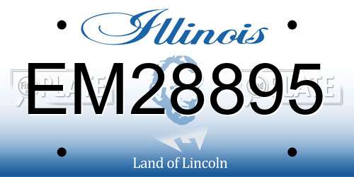 EM28895 Illinois License Plate