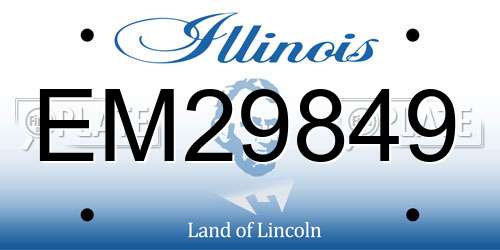 EM29849 Illinois License Plate