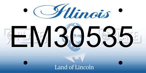 EM30535 Illinois License Plate