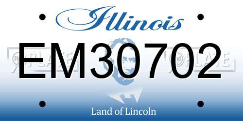 EM30702 Illinois License Plate