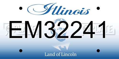 EM32241 Illinois License Plate