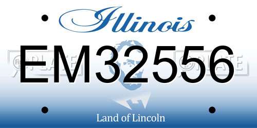 EM32556 Illinois License Plate