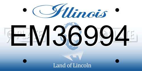 EM36994 Illinois License Plate