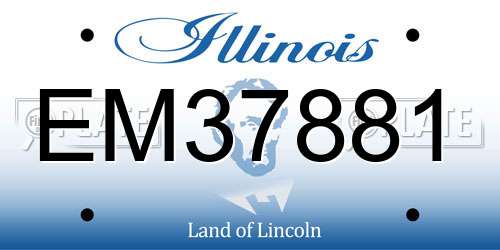 EM37881 Illinois License Plate