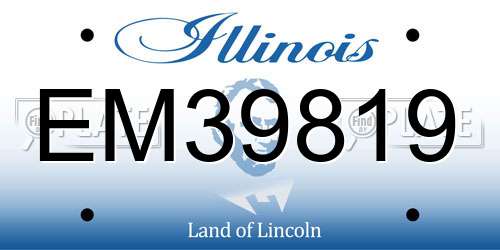 EM39819 Illinois License Plate