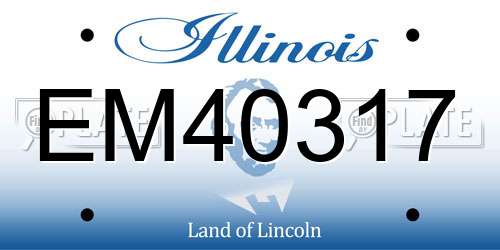 EM40317 Illinois License Plate