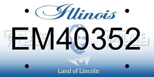 EM40352 Illinois License Plate
