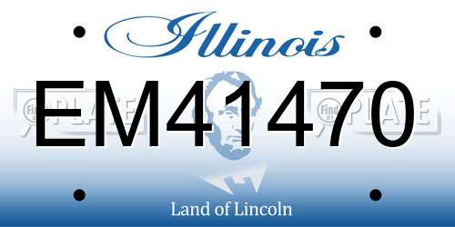 EM41470 Illinois License Plate