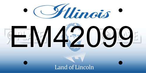 EM42099 Illinois License Plate
