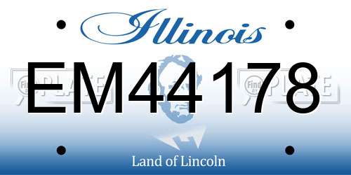 EM44178 Illinois License Plate