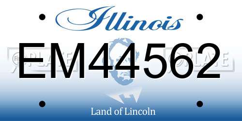 EM44562 Illinois License Plate