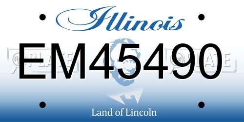 EM45490 Illinois License Plate