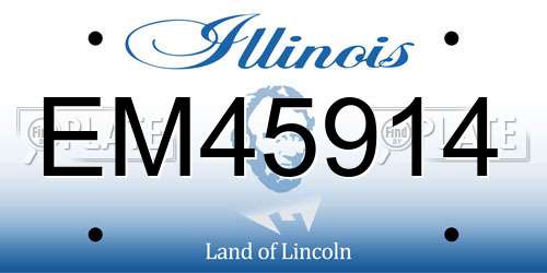 EM45914 Illinois License Plate