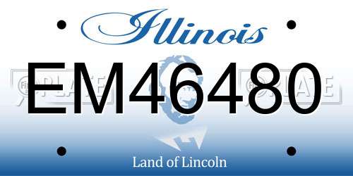 EM46480 Illinois License Plate