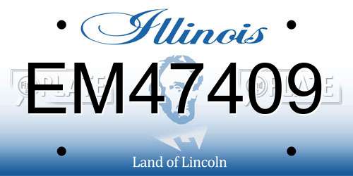 EM47409 Illinois License Plate