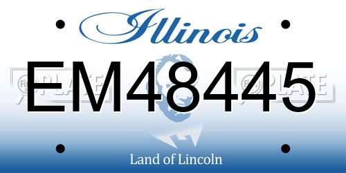 EM48445 Illinois License Plate