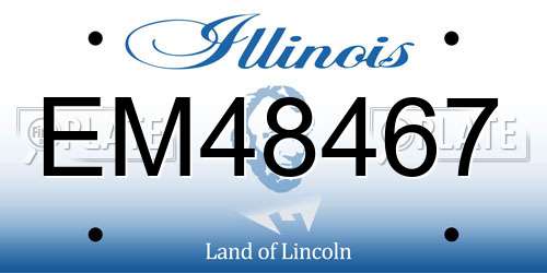 EM48467 Illinois License Plate