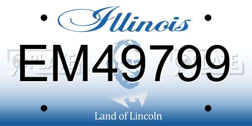 EM49799 Illinois License Plate