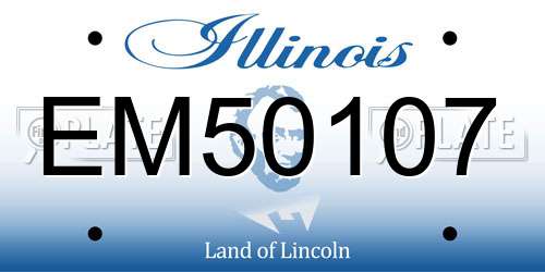 EM50107 Illinois License Plate