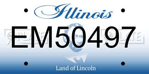 EM50497 Illinois License Plate