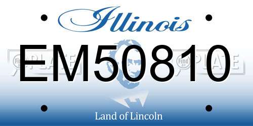 EM50810 Illinois License Plate