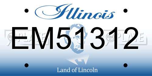 EM51312 Illinois License Plate