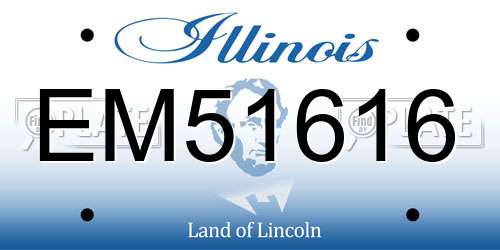 EM51616 Illinois License Plate