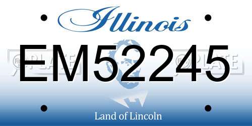 EM52245 Illinois License Plate