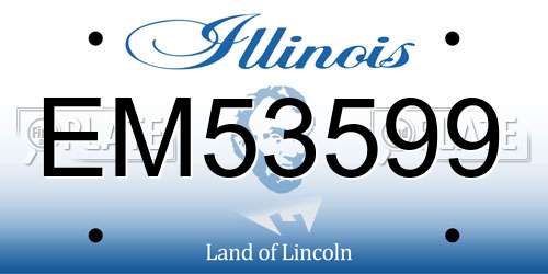 EM53599 Illinois License Plate
