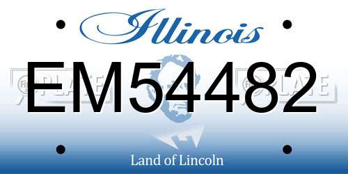EM54482 Illinois License Plate