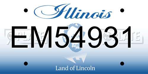 EM54931 Illinois License Plate