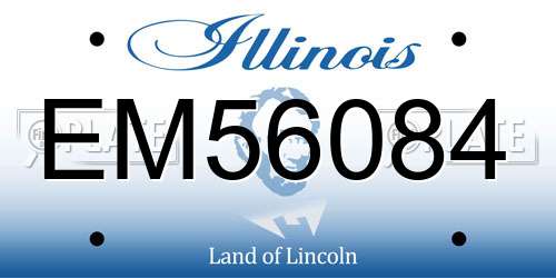 EM56084 Illinois License Plate