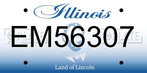 EM56307 Illinois License Plate