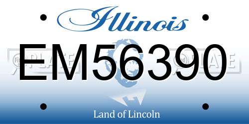 EM56390 Illinois License Plate