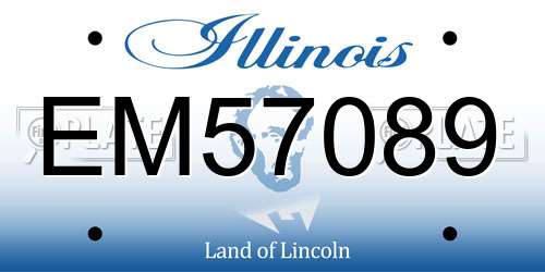EM57089 Illinois License Plate