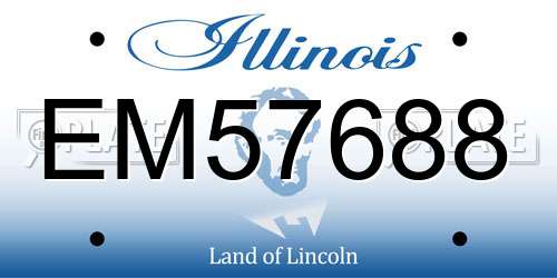 EM57688 Illinois License Plate