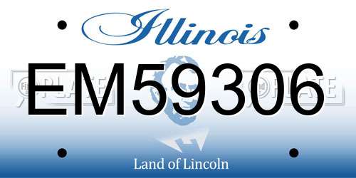 EM59306 Illinois License Plate