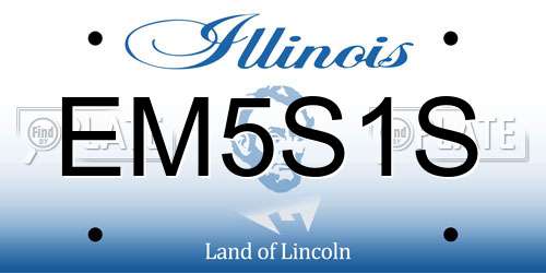EM5S1S Illinois License Plate
