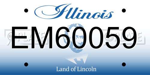 EM60059 Illinois License Plate
